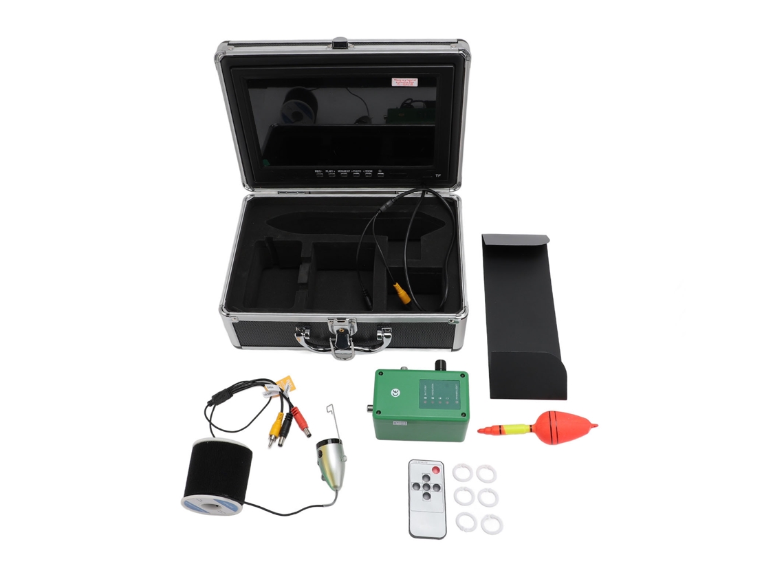 Câmera De Pesca Subaquática 720p 10'' Lcd Detector Peixes Ip68 12 Lâmpadas Eu