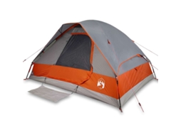 Camping Tent, Camping Tents Vidaxl Cinzeto Poliéster (4 Pessoas)