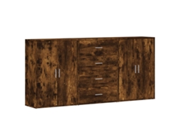 Sideboard, Sideboards Vidaxl Marrom Madeira Processada (n/a)
