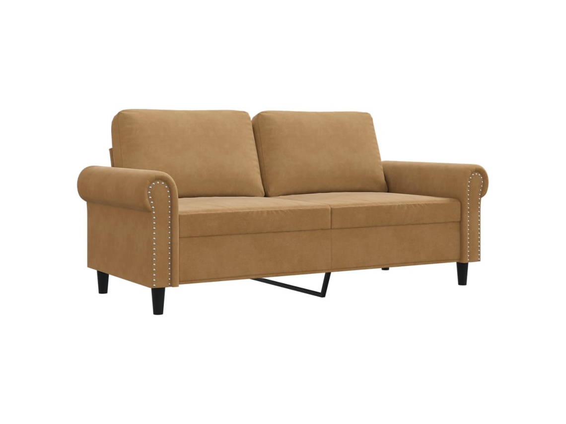 2-seater Sofa, 2-seater Sofas Vidaxl Marrom Veludo (n/a)