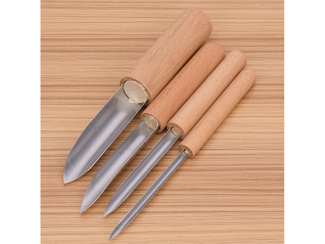 4 Piezas Cutter De Cerâmica Ferramentas De Modelagem E Gravura Diy Para Escultura Arcilla Cutter Semi Circular