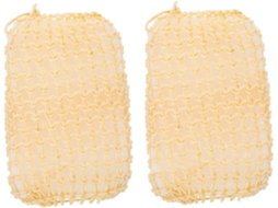 Veemoon Conjunto De 2-esponjas Esfoliantes Corporais Juta Natural, Acessórios De Banho Práticos E Suaves Para Todas As