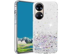 Capa Amortecedor para Huawei Huawei P50 HONGWE. Silicone Textura Macia Anti-Choque Transparente