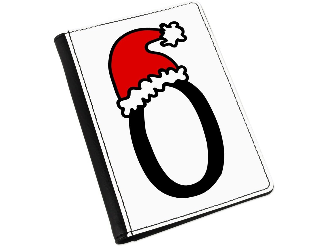 Capa para Passaporte em Formato de Chapéu Natal com a