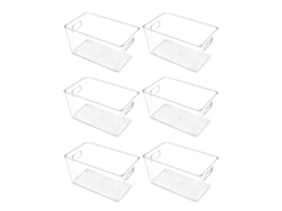 Organizador Doméstico, Caixas De Armazenamento Transparentes Com Uso Multiuso, Organizador Que Economiza Espaço Para Cozinha, Despensa, Banheiro E Mui