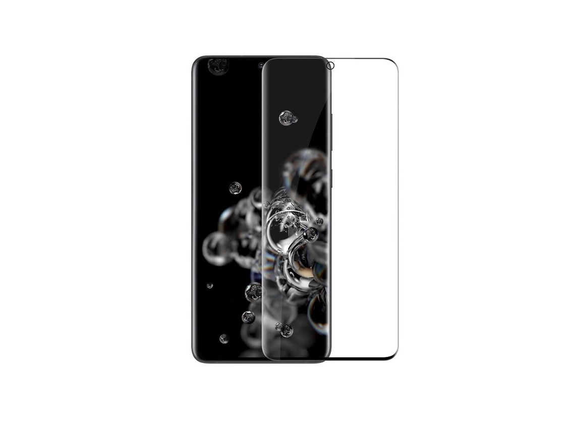 Protetor de tela de vidro curvo com cola total - Samsung Galaxy S20 Ultra / S20 Ultra 5G Preto