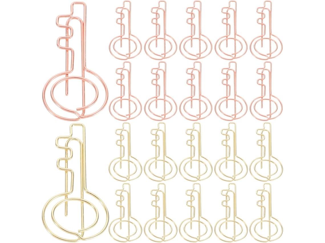 Conjunto de 30 clipes de papel criativos no formato Chave Ferro