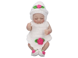 20du26 boneca de Bebê Recém nascido de Silicone 10 Polegadas Realista com Roupas Tricotadas Presente