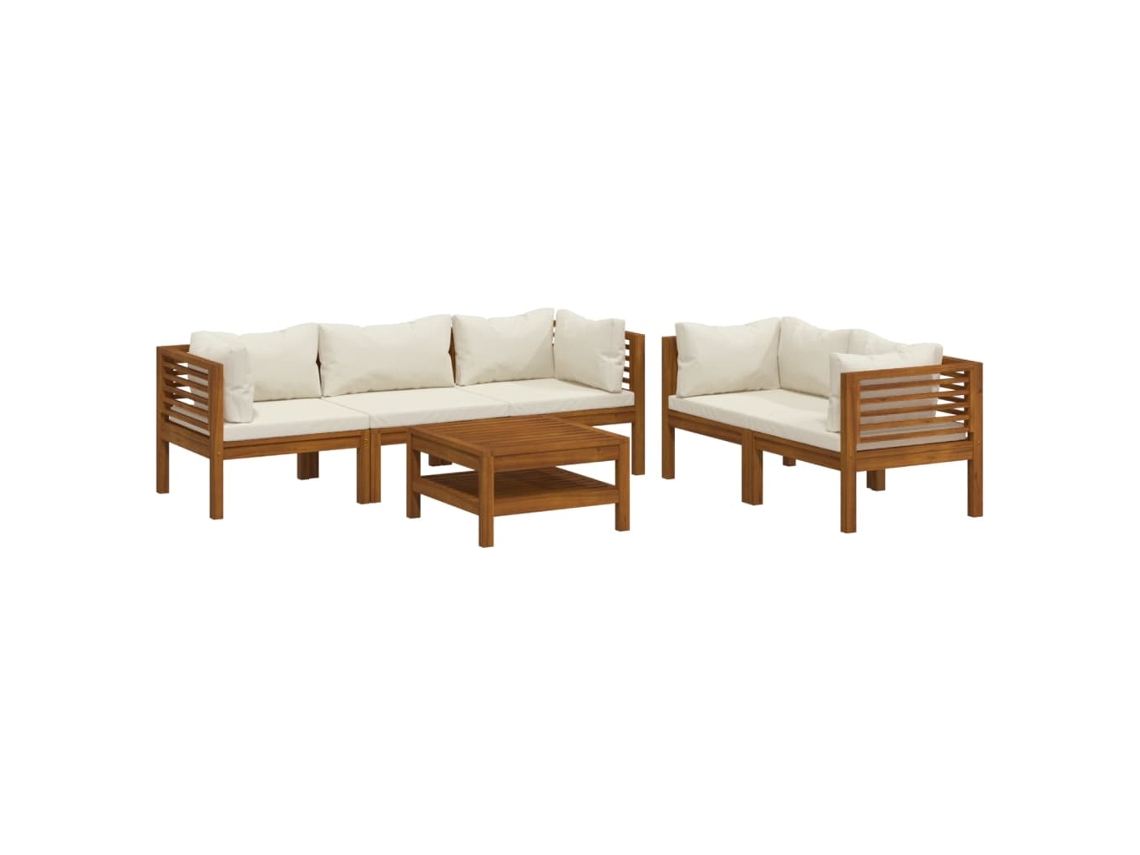 Garden Lounge Set, Garden Lounge Sets Vidaxl Creme Madeira De Acácia (n/a)
