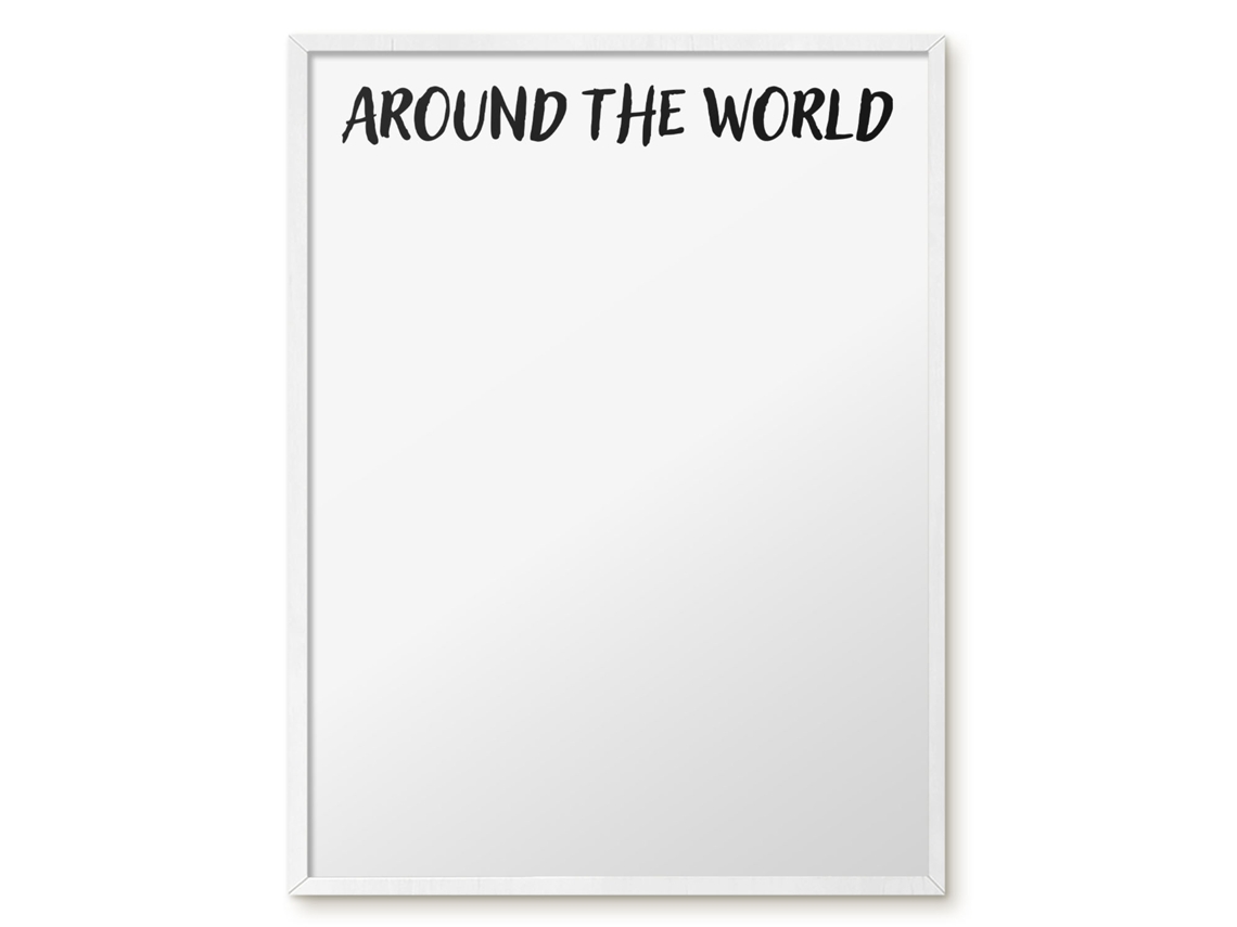 Magnetic Board Around The World For The Living Room Espelharte (60x80 Cm)