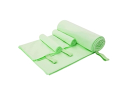 Conjunto 3 Conjunto De Toalhas Esportivas Vidaxl Verde Poliéster (210 X 100 Cm)