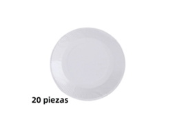 Conjunto de Copos e Talheres Descartáveis Brancos , Estilo Nórdico Minimalista MDUG (6 Polegadas, 20 Peças)