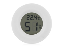 Termômetro E Higrômetro Digital Lcd De Temperatura E Umidade Para Répteis Pet, Branco