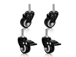 Conjunto De 4 Rodízios Para Móveis Rodízios M8 Reforçados Para Móveis, Rodízios Giratórios De Borracha Para Móveis De Poltrona. Aquaforge