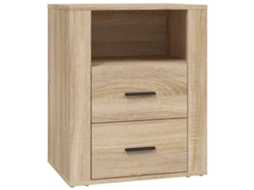 Bedside Cabinet, Bedside Cabinets Vidaxl Marrom Madeira Processada (n/a)