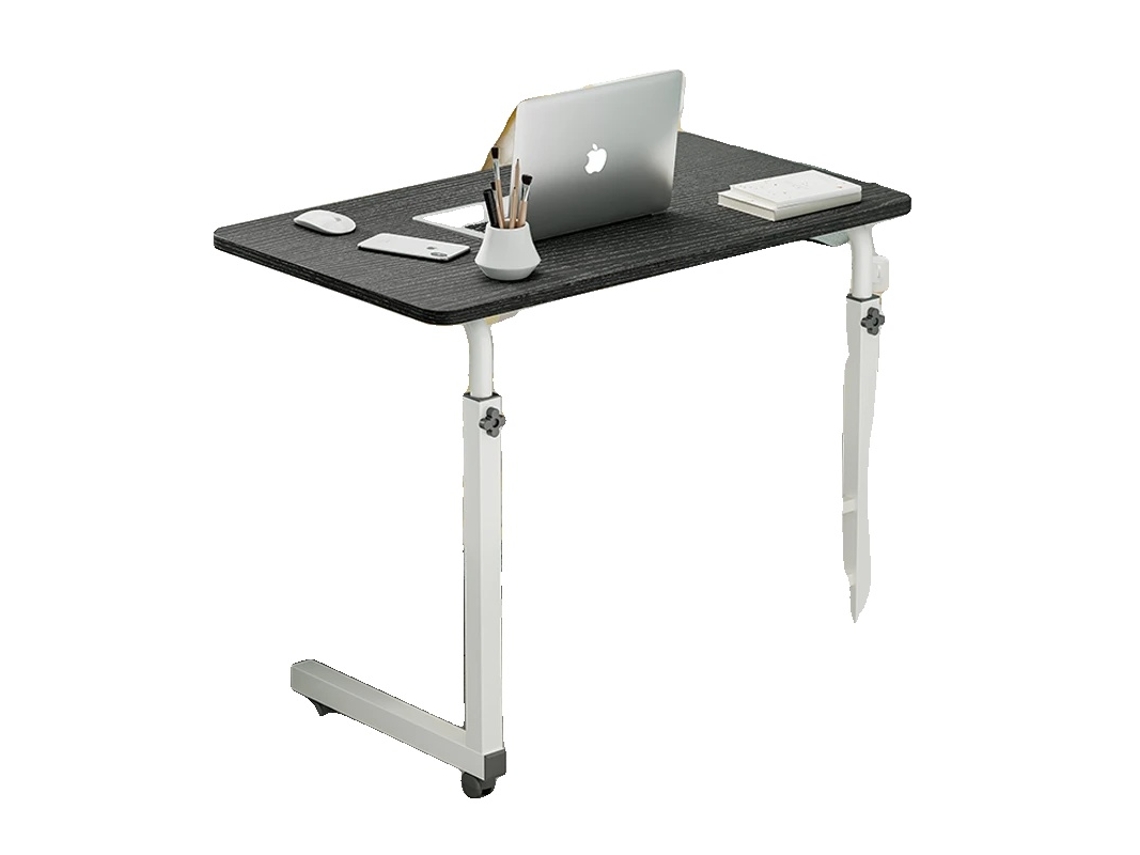 Mesa Móvel, Altura Ajustável, Mobilidade Fácil, Preto