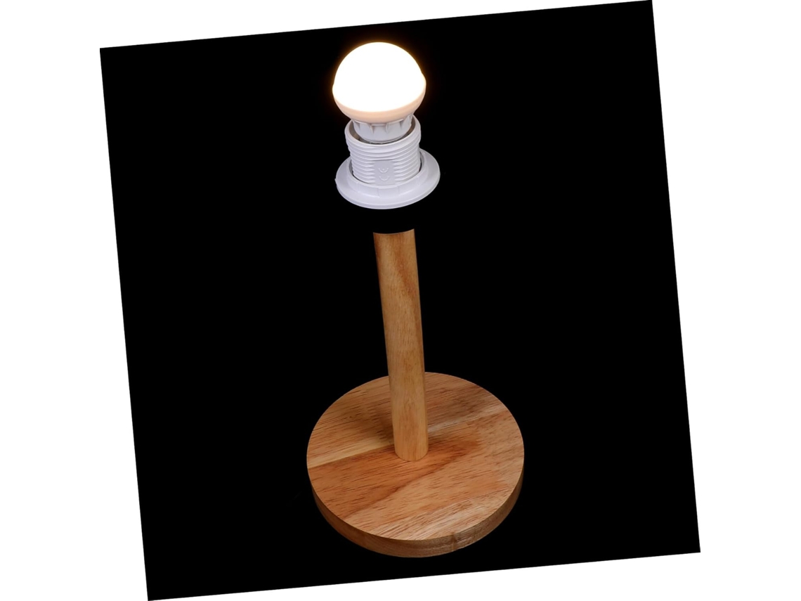 Suporte de Madeira Simples e Estável para Candeeiro de Mesa, Base Decorativa Natural para Escritório e SFUSHOS