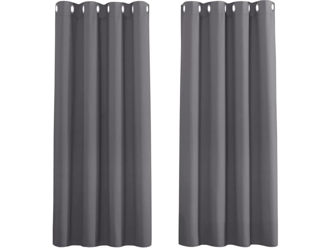 Cortina Blackout Térmica, Para Janela, Quarto E Sala, Ilhós, Privacidade, Proteção Uv, Lavável, 2 Peças, 132 X 160 Cm