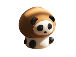 Luz Noturna Fofa de Panda Castanha Luz Led de Silicone com Mudança de 7 Cores Sensor de Toque com Temporizador Regulável e Lâmpada de