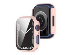 Capa para Apple Watch 9 com Protetor de Tela Pc e Vidro Temperado 41/45mm CHABERLU