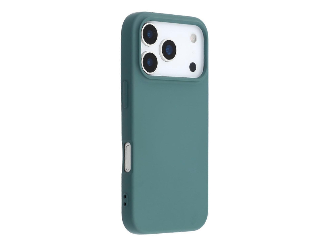 Capa Protetora De Tpu Com Borda Curva De 2,0 Mm, Compatível Com Iphone 17 Pro, Na Cor Verde Meia-noite.