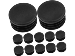 Conjunto De 20 Tampas Plásticas Para Tubos Redondos, Protetores Antiderrapantes Para Pés De Móveis, Tampões Para Tubos