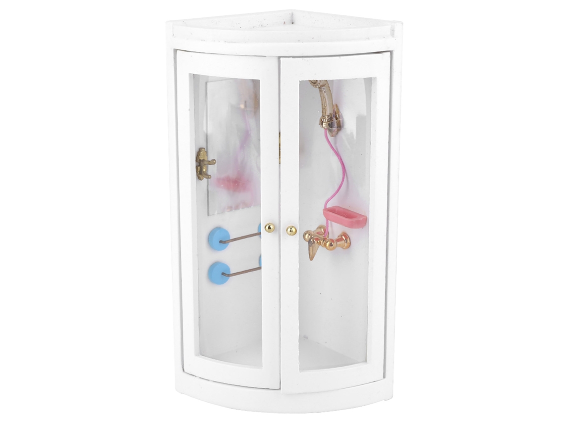 Ats acessório de Casa de Bonecas Mini Banheiro com Chuveiro 1:12 Modelo para Bonecas