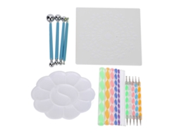 Set De Ferramentas De Pontos Mandala Com 20 Peças Para Arte Diy, Pintura Em Pedras Com Moldes E Acessórios