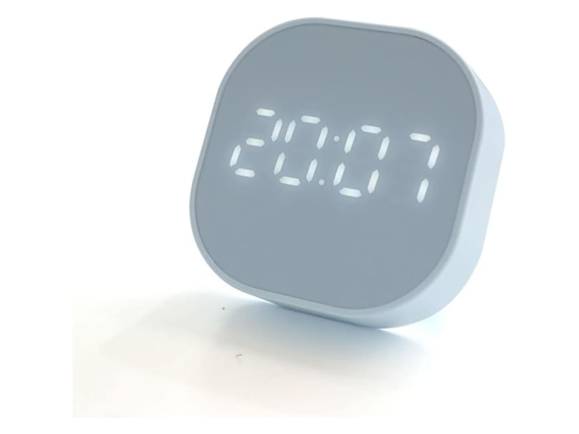 Peça Led Multifuncional Pequeno Despertador, Relógio De Mesa Eletrônico Com Iluminação Silenciosa Slowmoose (azul)