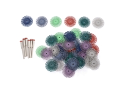 Kit de 42 Rodas de Polimento Mini com 6 Varetas S/MARCA