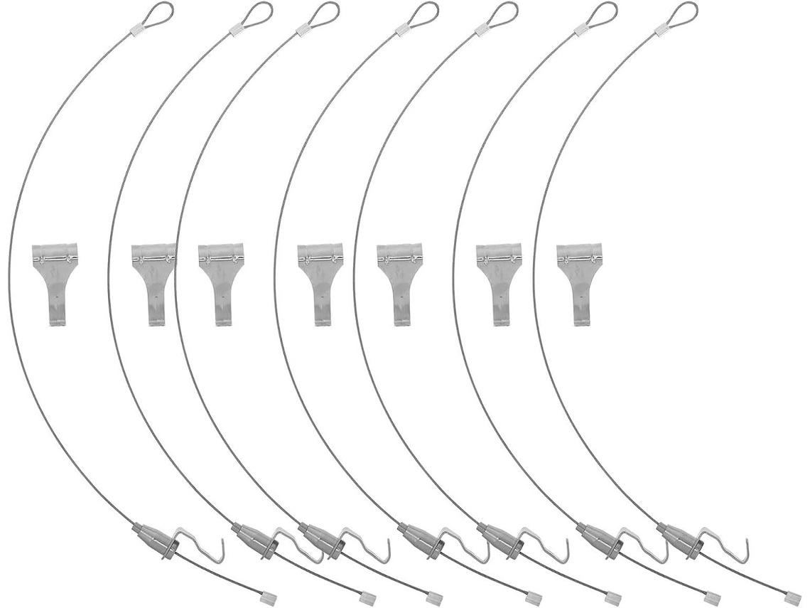Iplusmile Conjunto De 12-ganchos Ajustáveis Arame Para Pendurar Quadros, Cabo De Aço 0, 5m, Sistema Invisível Para