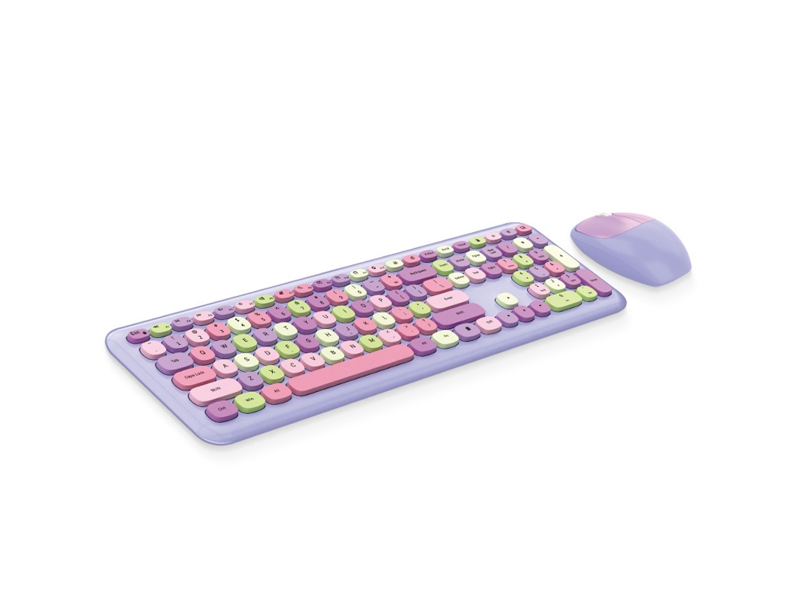 Teclado E Conjunto De Teclado Sem Fio Office Punk Aquaforge