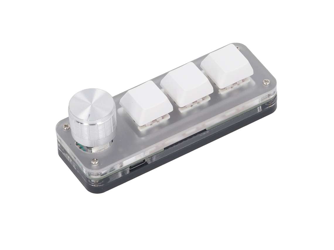 Laxiscreed Teclado Compacto Com Fio, 3 Teclas, Resistente À Poeira, Ideal Para Gaming Mecânico