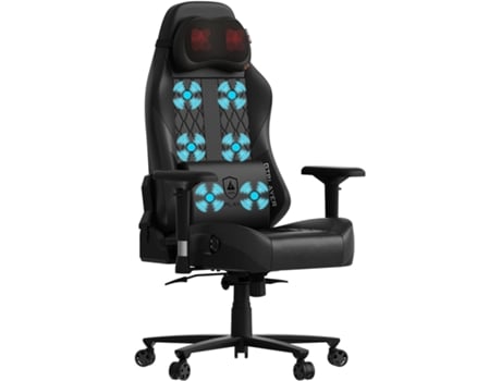 Cadeira Gaming GTPLAYER com Massagem, Cadeira Gaming Ergonómica, Cadeira de Escritório, Apoios de Braços 4D, Cadeira de Computador, Encosto Preto