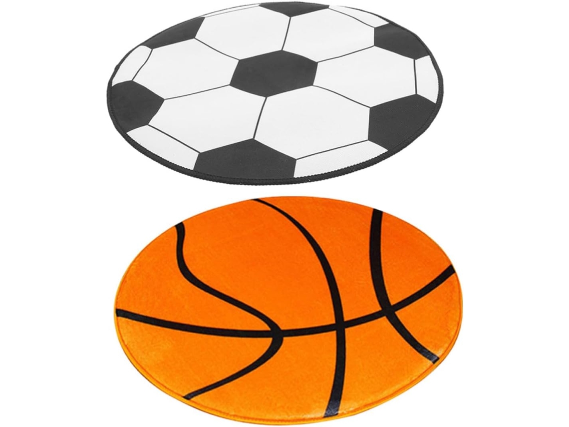 Tapetes Redondos para Cadeiras de Futebol e Basquete, Feitos Poliéster, com Propriedades Absorção CHABERLU