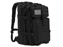 Mochila Tática De 50 Litros, Design Unissex, Material Poliéster Durável, Preta. -aquaforge