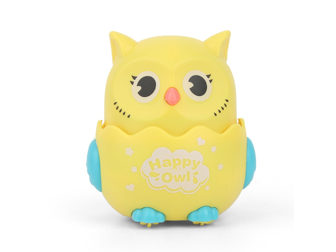 Press Sliding Owl Toy Push And Go Movido Por Fricção Brinquos Móveis Em Forma De Coruja Puxe Para Trás Toy-amarelo*