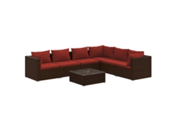 Garden Lounge Set, Garden Lounge Sets Vidaxl Marrom Rattan / Vime (n/a)