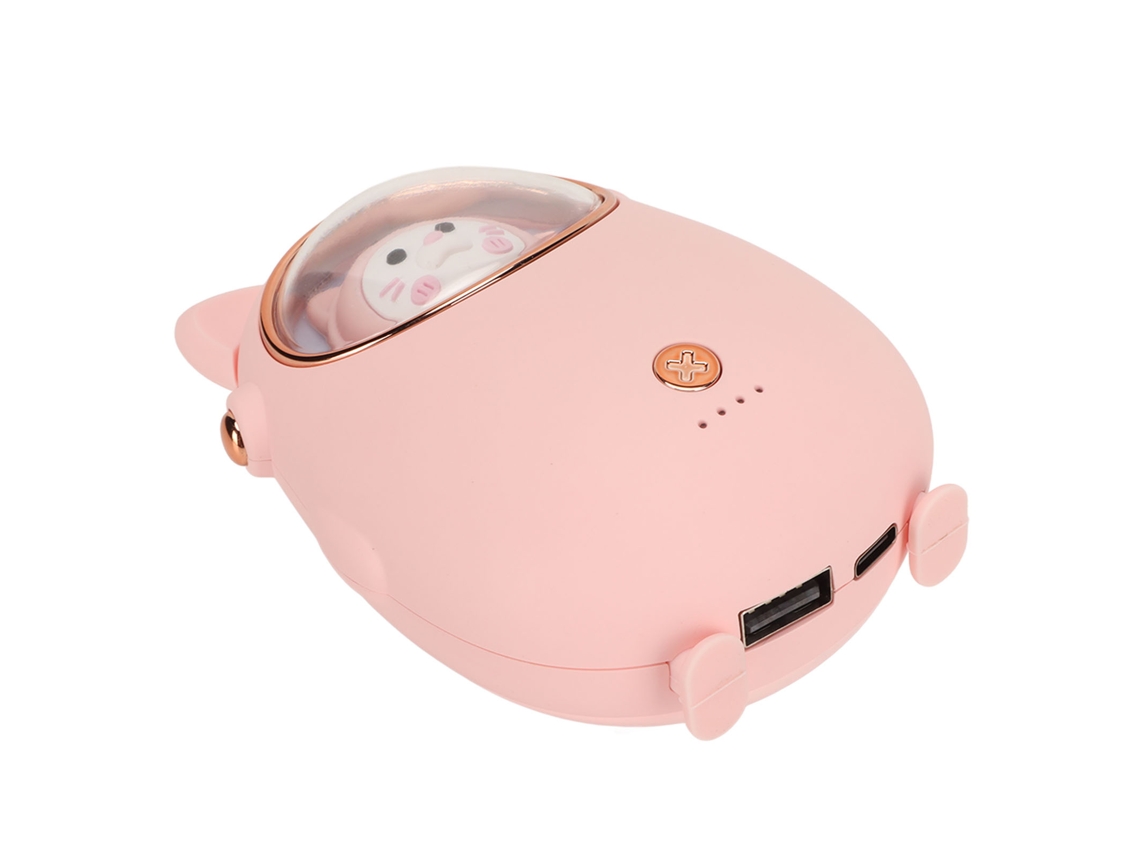 Aquecedor De Mãos Recarregável 10000mah Luz Noturna Power Bank