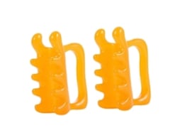 Conjunto de 2 Ferramentas Massagem: Massageador Mãos, Pontos Acupressão, Facia L e Pulsos. GOKOCO