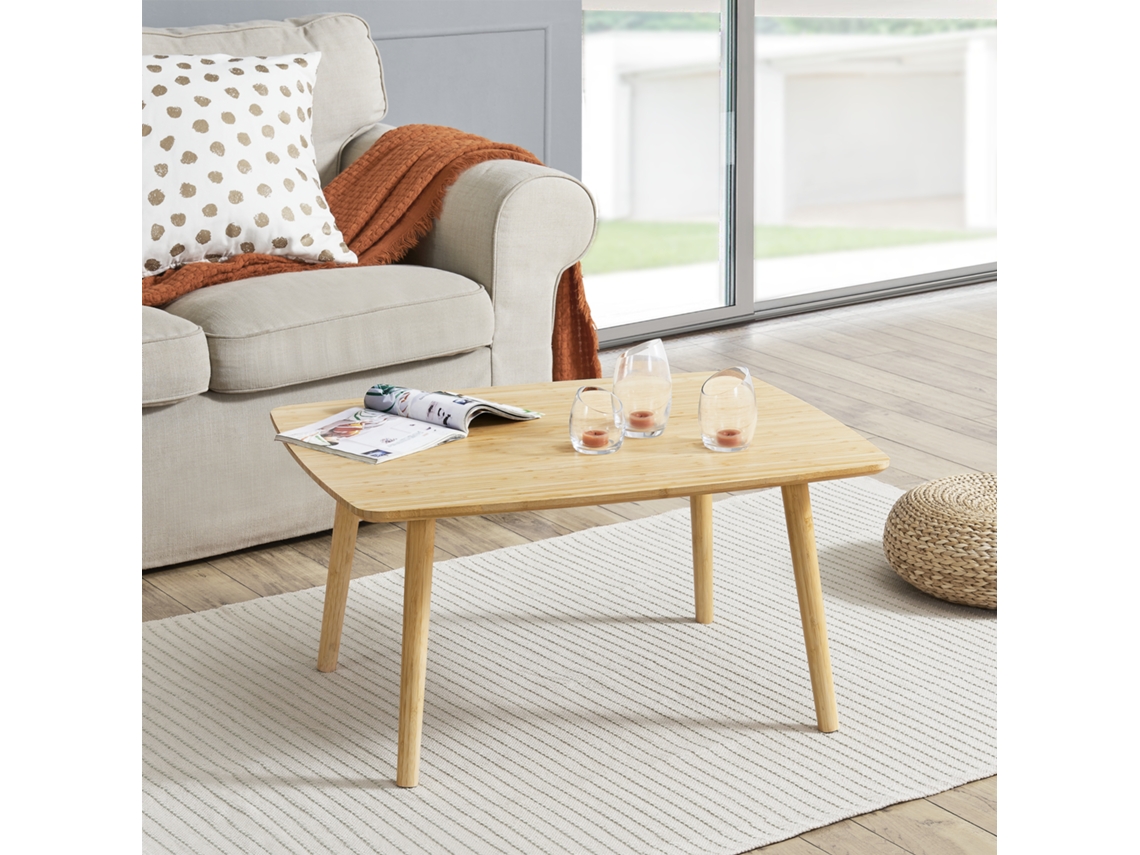 Mesa de Centro [EN.CASA] (Castanho - Bambu - 40 x 80 x 60 cm)