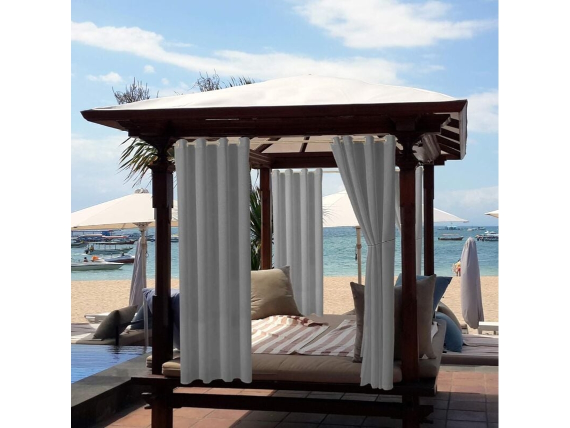 Cortinas Externas Para Jardim, Pátio, Gazebo, Cortina Blackout, À Prova De Vento, Proteção Uv, Resistente A Mofo, Isolamento Térmico, Cortinas Com