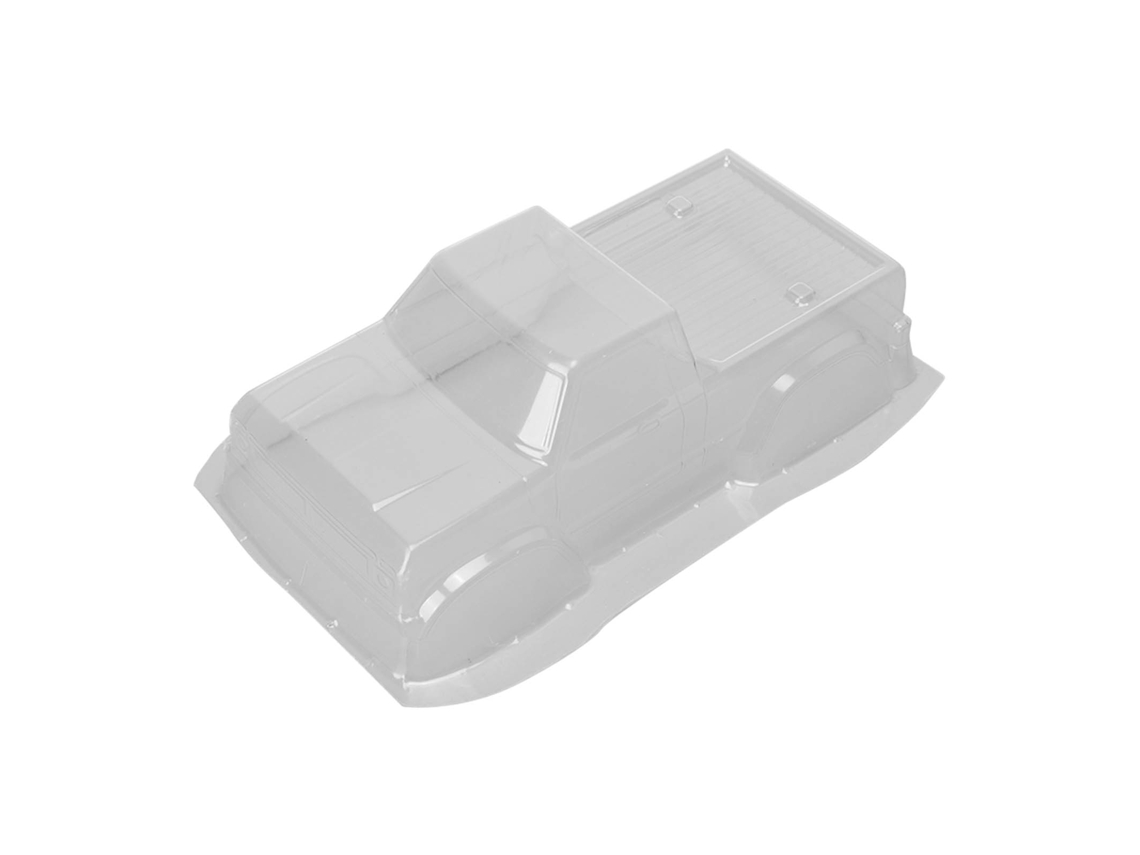 Carroceria à prova de choque para carro RC com distância entre eixos de 125 mm, acessório para Axial SCX24 1:24 transparente