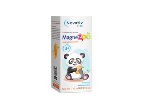 Novativ Kids Magnezoo Líquido Laranja 120ml Md1