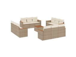Garden Sofa Set, Garden Sofa Sets Vidaxl Bege Rattan / Vime (n/a)