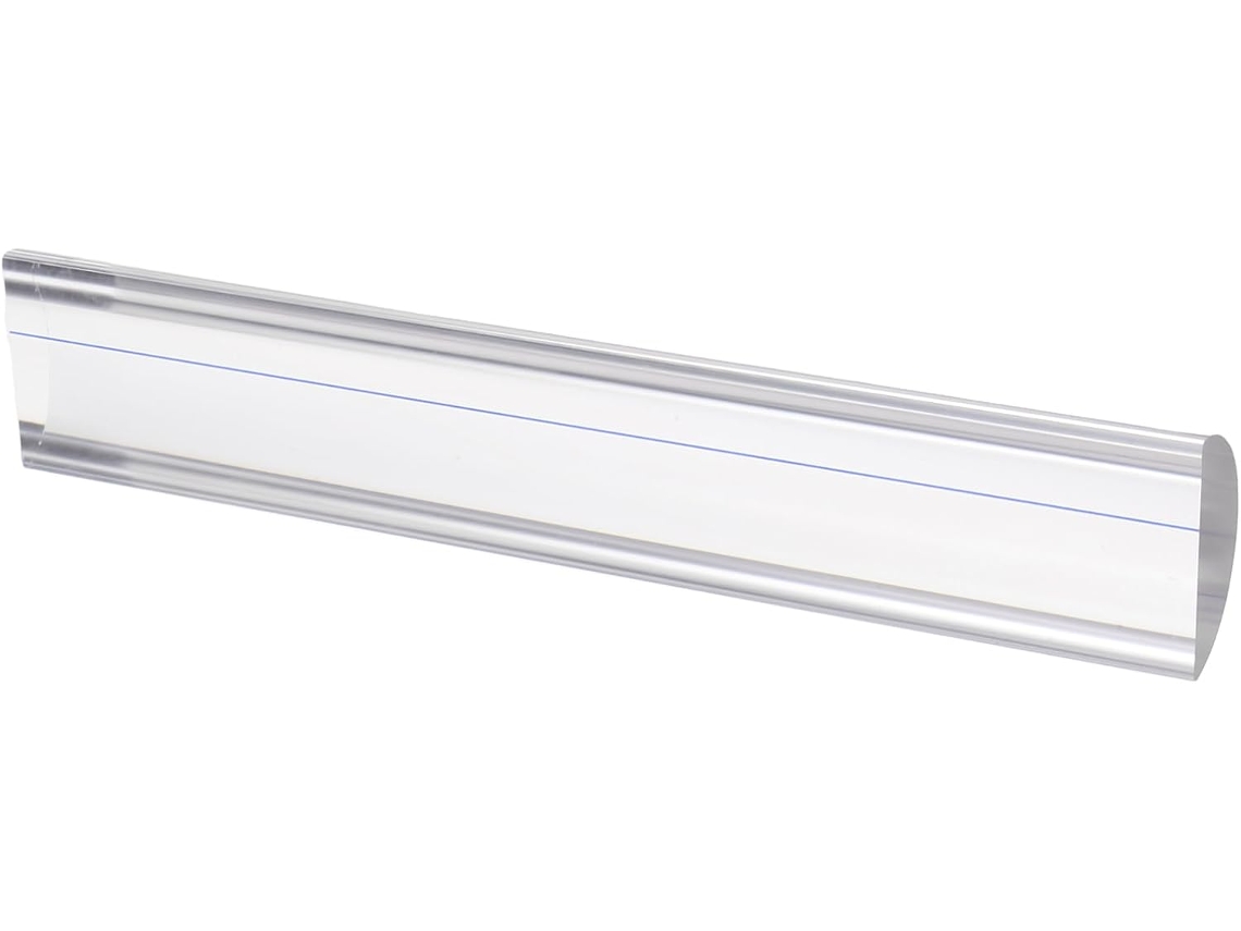 Régua de aumento em acrílico transparente para letras pequenas, 16 cm, com linha guia de luz, ideal para livros e Bíblias.