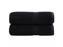 Vidaxl Toalhas De Bidé Premium Solund 2 Pcs 30x50 Cm 600 Gsm Preto