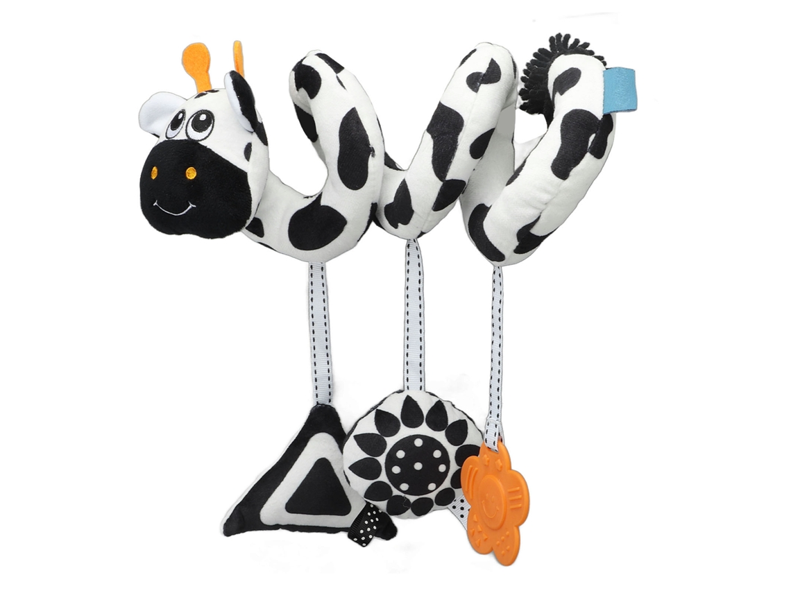 Juguete Espiral De Peluche Animales Para Cochecito Y Silla De Coche Con Sonajero