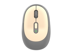 Rato YIZHOOD W300 2.4G BT Wireless 3 Modos DPI Botão Recarregável Bateria USB Dongle para Carregamento de Laptop Tipo-C cinza