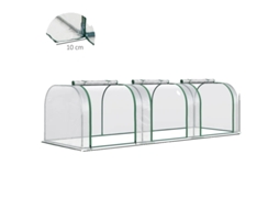 Estufa, Estrutura De Aã§o Revestido A Pã³, 295 X 100 X 80 Cm, Compatibilidade Universal, 3 Janelas Com Zã­per Duplo, Design Leve